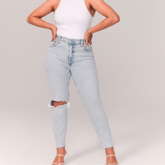 Abercrombie & Fitch Denim - Abercrombie & Fitch Curve Love Skinny High Rise Jeans Size 26 (2)